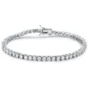 Kvalitet 4A Hela 3mm 4mm CZ -tennisarmband i riktigt solid 925 Sterling Silver klassiska smycken 2st Lot219A