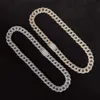 14mm Chunky Hip Hop Fine Jewelry Luxury Necklace 925 Sterling Silver Zircon Iced Out Miami Cuban Chain Necklace