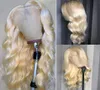 Brazilian 613 Honey Blonde Lace Front Wig 180 Body wave Wig Synthetic For Women Preplucked Natural hairline4444727