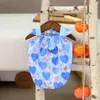 Abbigliamento per cani Felpe con cappuccio per gatti Sweet Sling Abiti con stampa blu arancione Abiti estivi per animali domestici per cani di piccola taglia Felpa con gilet per cuccioli Chihuahua XL