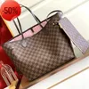 Totes Tote bag Designer bags handbag wallet Fashion Leather messenger old flower Brown lattice MM shoulder Women Bags High Capacity Composite ShoppingF