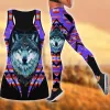 T-Shirt 2023 Women's Animal Printing Activewear Set Yoga Suit Yoga Set 3D Print 2 Piece Leggings Tank Top Yellow / Black Yoga Fitness