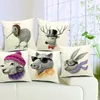 Minimalistyczna nordycka poduszka Covers 5 Designs Literature Style Urocze kreskówkowe zwierzęta Poduszka Pokrywa jelenie owce PITR PTARD PILLO234S