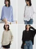 Camiseta CHIC VEN para mujer, camiseta de manga larga con abertura, camisetas de protección solar para mujer, camisetas de moda para niña, primavera fino otoño 2023