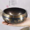 Tigela de som de buda feita à mão, tigela de bronze tibetano, sino de metal, tigela de meditação para ioga, terapia de som budista 240223