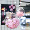 Decorative Figurines 1Pc Wedding Christmas Tress Hanging Decorations Ball Transparent Open Plastic Clear Ornament Kids Diy Party Supplies