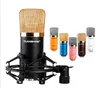 Pro o kondensormikrofon för inspelning av röstförstärkarhögtalare Mike med mic -kabel+chockmount+skum i multifärger Choice1059775