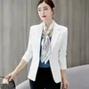 Kadınlar blazer ceketler femme palto iş rahat artı sonbahar kış ince montaj top katı düz renk rahat ceket 240228