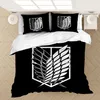 Anime Attack on Titan 3D Printed Bedding Set Duvet Covers Pillowcases Comforter Bedding Set Bedclothes Bed LinenNO sheet C10182272