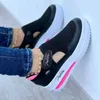 Sıradan Ayakkabı Yaz Nefes Alabilir Kadınlar Kafes Kama Sporları Anti Slip Hafif Dayanıklı Vulkanize Kadınlar