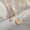 Sunbeam Necklace Sunshine Jewelry Handmade 14K Guldfyllda mynt Choker Pendants Collier Kolye Boho för kvinnor 220119313o