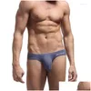 Sous-vêtements Brave Personne Hommes Coton Slips Pour Homme Bikini Y Sous-Vêtements U Convexe Gros Pénis Poche Conception Wonderjock Drop Livraison Vêtements Dh2Xp