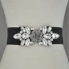 Ceintures femmes fête de mariage mode luxe boucle florale strass élastique large Clinch ceinture ceinture 2481