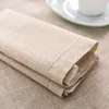 12st Linen Party Table Tyg Middag Servett Restaurang Home Wedding Linne Tyg Napkins 4 Size193G