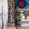 Vestidos casuais 2024 floral impresso cottagecore manga longa túnica envoltório vestido sexy split boho inspirado verão dresse hippie chique vestidos