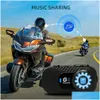 Auto Andere Autoelektronik Neues G4-Motorrad-Gegensprechanlage Bluetooth-Helm-Headset 600M Videorecorder-Kopfhörer Wifi-Kommunikator Motor 1 Dhdph