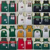 Maglia da basket da uomo retrò Shawn Kemp 40 Gary Payton 20 Kevin Durant 35 Colore della squadra VERDE Giallo Bianco Rosso Nero Per gli appassionati di sport Traspirante Tutto cucito Ritorno al passato