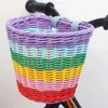 Ręcznie tkany kolorowy koszyk rowerowy Front Toddler Tiny Tricycle Kose
