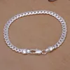 Mäns 5mm 20cm 925 Sterling Silver Chains -förrådsmetsar Bangles H199338W