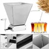 4L 2 Roller rostfritt stål malt kross tunga malt kvarn Homebrew Grain Crusher Justerbar kornkvarn med låg hastighet borr 240306