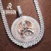 Pendentifs en diamant Moissanite Vvs personnalisés, vente en gros d'usine, bijoux fins Hip Hop en argent 925 pour chaîne à maillons cubains