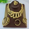 Emma smycken lyxiga halsbandsmycken uppsättningar för kvinnor dubai guld färg afrikansk arabisk bröllop brud samling uppsättningar 240228