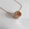 Naszyjnik designerski Vancf Naszyjnik luksus Diamond Agat 18K Gold Live v Family Kaleidoskop Naszyjnik różowego złota diamentowego łańcucha diamentowego