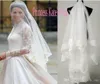 Veu Noiva Designer 2 Layer Lace Wedding Veil Short Tulle White ivory Bridal Veil Embroidery Edge Accessoires Mariage6278854