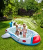 Springkussen Kiddie Pool Sprinkler Leuke 4 in 1 Zomer Splash Pad Kids Zwembad Zwemmen PVC Springkussens Fountain2171543