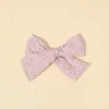 Hair Accessories Baby For Born Toddler Kids Girl Boy Hairpin Cotton Hairclip Cute Solid Color Print Big Bow