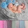 Blankets 60 70cm Baby Soft Faux Fur Fabric Pography Props Born Pographic Backdrops Blanket Basket Stuffer