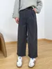 Pantaloni da donna Bingmai Velluto a coste Flangiato Nove Minuti Autunno e Inverno Vita alta Copertura Carne Dimagrante Gamba Dritta Casual Donna