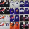 Retro Basketball Throwback Barkley Vintage Jersey 34 Karl Malone 32 John Stockton 12 Steve Nash 13 Color Purple Black White Orange Stitched Top Quality