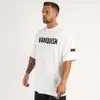 T-shirts sommar ny sport fritid bomull rund nacke överdimensionerad t-shirt mode män kläd gym springer träning sportkläder