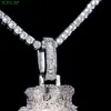 Pendentif en diamant de haute qualité, bijoux à la mode, en argent 925, personnalisé Vvs Ice Out, Moissanite, Hip Hop, Lion