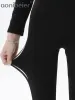 Leggings Aonibeier thermique Stretch femmes Leggings Traf 2023 hiver chaud polaire doublé taille haute maigre Flare pantalon femme collants Legging