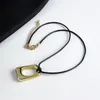 Colliers pendants Collier de coeur pour femmes corde réglable Metal chauffeur élégant chaîne de clavicules Y2K bijoux