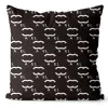Designer rzut poduszka czarno -biała poduszka logo logo domowe poduszka sofa Dekoracja Dekoracja 45 x 45 cm