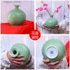 Vasos vaso de cerâmica cerâmica celadon arranjo de flores garrafa moderna estilo chinês decoração para casa artesanato sala de estar l240309