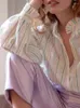 Женские блузки 2024, весенняя рубашка с рюшами на воротнике, винтажная красочная полоса, женский топ с длинными рукавами-фонариками