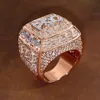 Hot Sale Luxury Custom Jewelry VVS Moissanite Diamond Ring Iced Out Initial PSC Championship Mens Bästa kvalitet