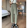 Women's Pants Real S Casual Suit Female 2024 Spring/Summer High Waist Petite Smooth Ankle-Length Cigarette