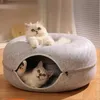 Huisdier Donut Vilt Kattennest Leuk interactief speelgoed Tunnel Splitsbare dubbellaagse composietstructuur Universeel ontwerp met uitsparing voor kattenkop 240226