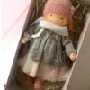 Mini Waldorf mignon poupée en peluche fille natif émail poupée artiste fait à la main Kawaii enfants cadeau de Noël poupées pour filles jouets 240307