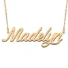 Madelyn naamketting hanger 18k verguld roestvrij staal op maat gepersonaliseerd voor dames meisjes beste vrienden moeders geschenken