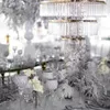 4 layer Acrylic Flower Arrangement Bracket Center Decoration Flower Rack with Crystal Pendant stand Suitable for Anniversary Hotel Home Decor