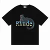 Rh designers Summer Mens Rhude T Shirts For Tops Letter Polos Shirt Embroidery Womens Tshirts Clothing Short Sleeved Large Plus Size Teesbwimykxb