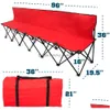 Other Sporting Goods 8-Foot Portable Folding 6 Seat Bench With Back Drop Delivery Sports Outdoors Dhpoi