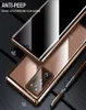 Custodie in vetro magnetico in metallo anti-peeping per Samsung Galaxy S21 S20 S10 S9 Plus Note 20 10 9 Ultra A50 A51 A70 A71 360 Full1616146