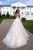 Appliques à col en V sexy perles en dentelle robe de mariée A-Line Off Backless Bridal 2024 Vestidos de Novia yd